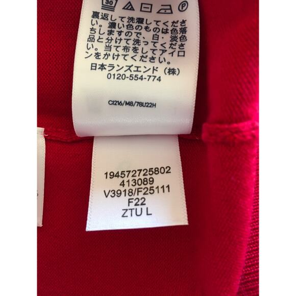 Lands’ End School Uniform Men's Performance V-neck Sweater Sz L Rich Red NWT - Picture 12 of 15